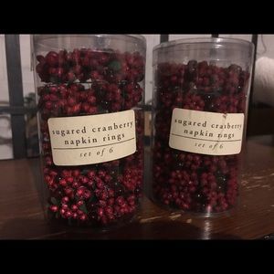 Cranberry Napkin Rings -NWT
